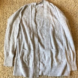 Girls Old Navy long cardigan sweater gray